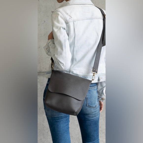 Black Leather Crossbody Bag
